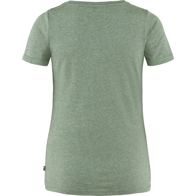 FJALLRAVEN Logo T-shirt W Patina Green-melange 2 FJALLRAVEN Logo T-shirt W Patina Green-melange - Afbeelding 2
