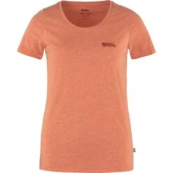 FJALLRAVEN Logo T-shirt W Rowan Red-melange
