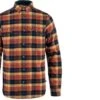 FJALLRAVEN Singi Heavy Flannel Shirt – Autumn Leaf/Dark Navy