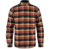 FJALLRAVEN Singi Heavy Flannel Shirt – Autumn Leaf/Dark Navy