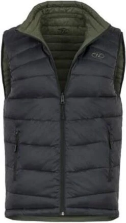 HIGHLANDER Reversible Bodywarmer – Black-olive