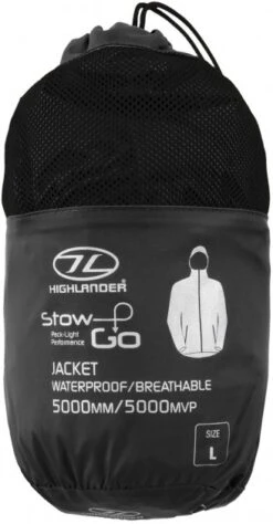 Highlander – STOW & GO Regenjas – Zwart -Fjallraven Exporteren Winkel highlander9