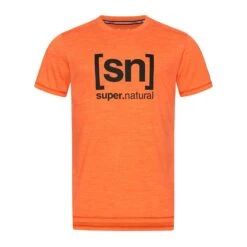 Super.natural Super Natural – Heren Logo T-shirt – Tangerine Tango
