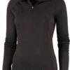 Nomad – Rough Merino Pully – Dames – Zip Neck – Black