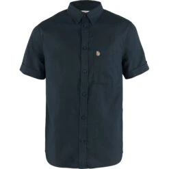FJALLRAVEN övik Travel Shirt Ss M D Navy