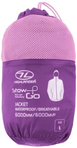 HIGHLANDER STOW & GO JAS – Dames – Purple -Fjallraven Exporteren Winkel packaway3