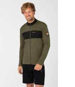 Super.natural Super Natural Men Gravier Jersey – Olive Jet Black -Fjallraven Exporteren Winkel sn18